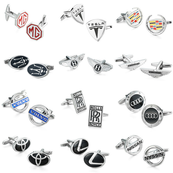 WN hot sale! car logo cufflinks high quality copper, men's French shirt cuff links wholesale and retail