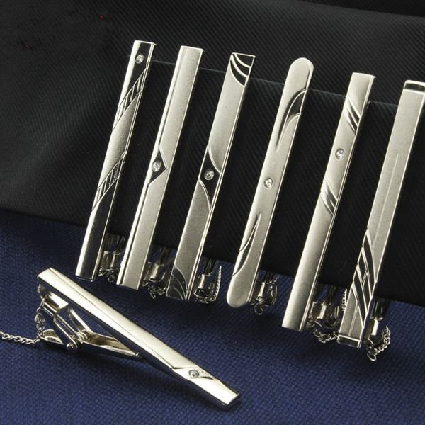 Men's Dress Silver Fashion Boutique Business Occupation Personality Tie Clip