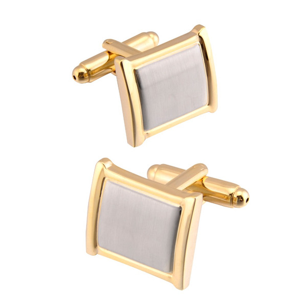 QiQiWu Cufflinks For Mens Shirt Wedding High Quality Gold Square Cuff links Silver Men Shirts Cufflink Men Cuff Buttons Gift