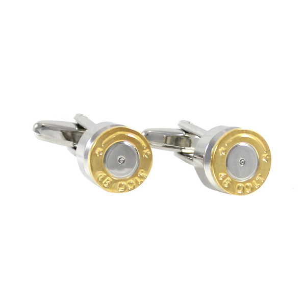 Cartridge Cufflinks Bi-Tone Cartridge Cuff Links Father's Day Gift Cuff Links Birthday Wedding Gifts