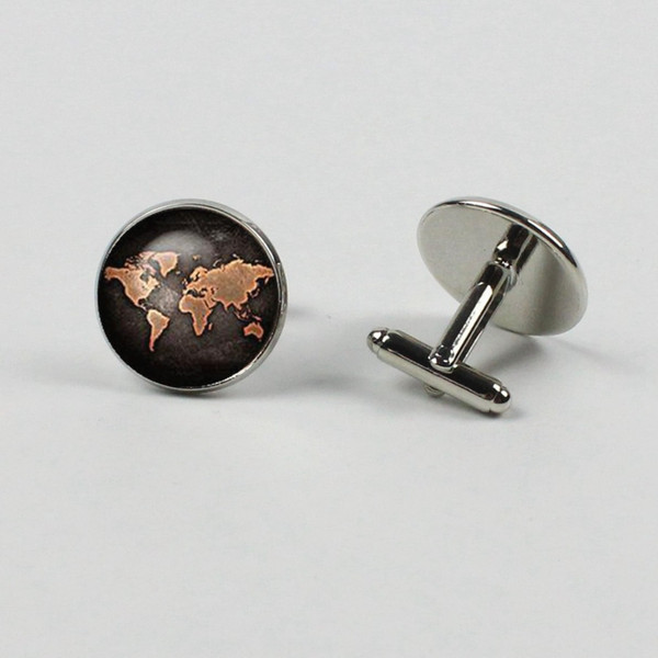 New 1 Pair Cufflinks Vintage Men's and Women's Cufflinks Vintage Bronze Jewelry