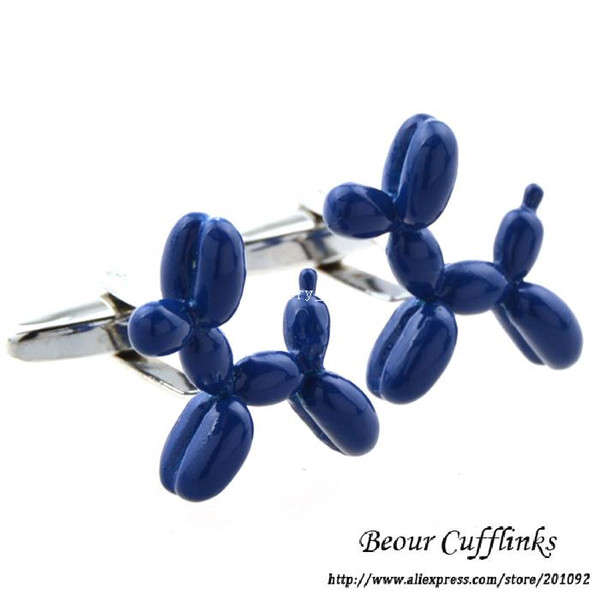 Hot Sale High Quality Men's Jewelry Blue Dog Style of Balloon Cufflinks AG2917, Free shipping