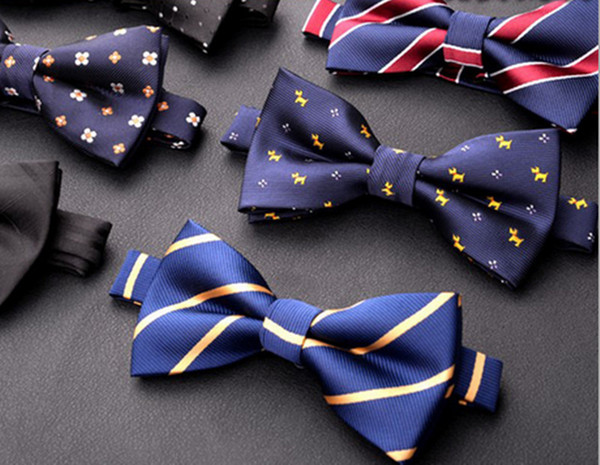 33 styles Polka Dot Butterfly Hip Hop Bow Tie Clip New European Fashion Personality Accessory Men Neck Tie TI04