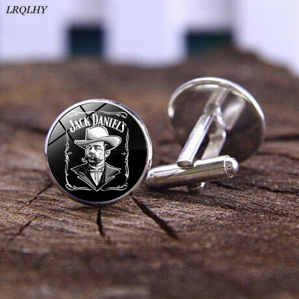 fashion Jack Daniels Cufflinks time gem glass Cufflinks Game Related jewelry cute gifts for children wholesale