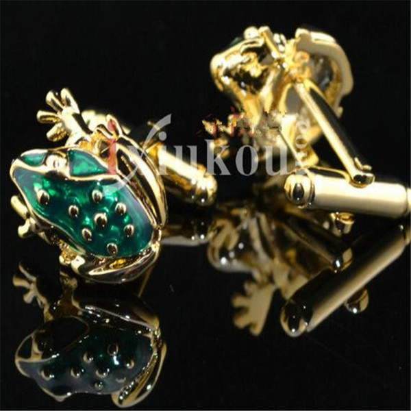 Gold Frog Animal Fashion Men Jewrlry Cufflinks for Men's Cuff Nail Free Shipping Fashion Jewelry Accessory