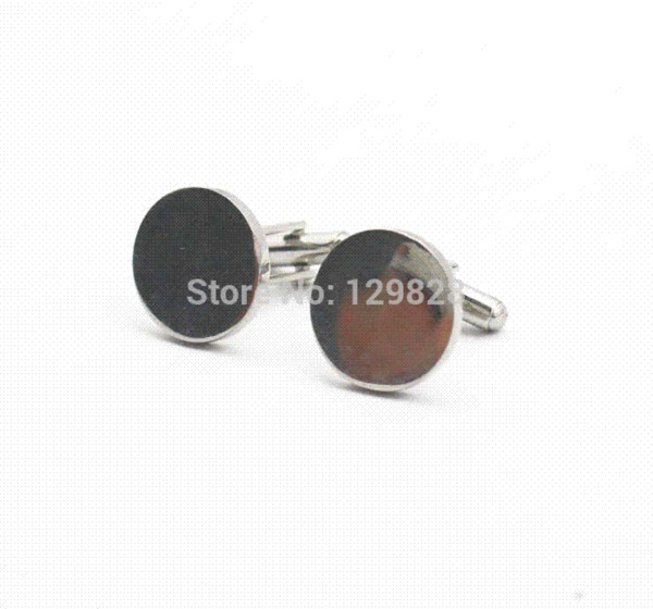 Fashion metal 316L stainless steel silver plain cuff links for men jewelry 2014 Free shipping link pink