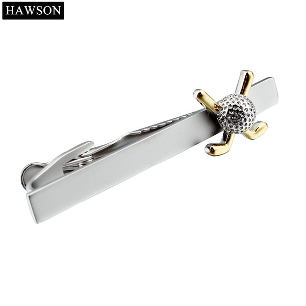 Novelty Golf Design Tie Bar For Mens Jewelry Sporty Tie Clip Pin With Box