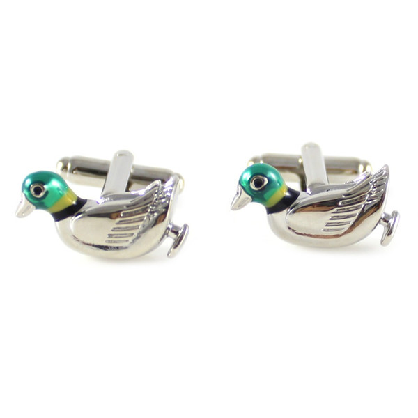 Green Head Mallard Duck Cuff Links Father's Day Gift Cuff Links Birthday Wedding Gifts