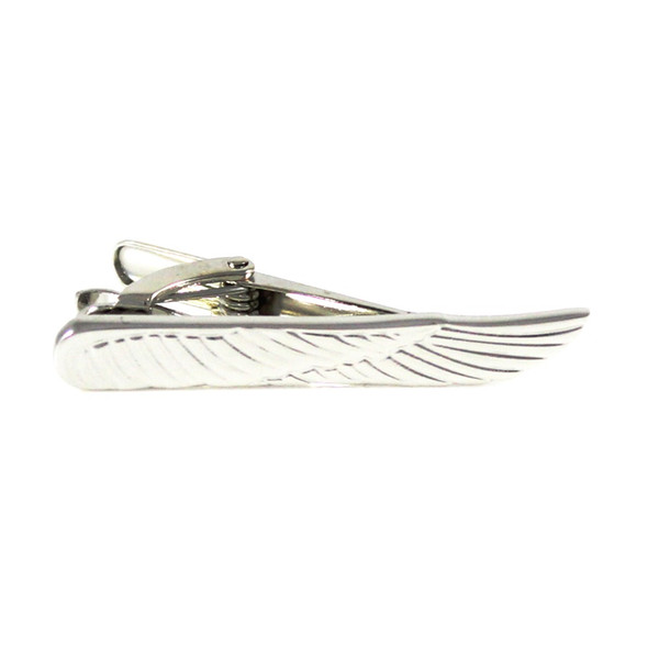 Wing Tie Clip Novelty Silver Tone Bird Wing Tie Bar Father's Day Gift Bar Birthday Gifts Clip