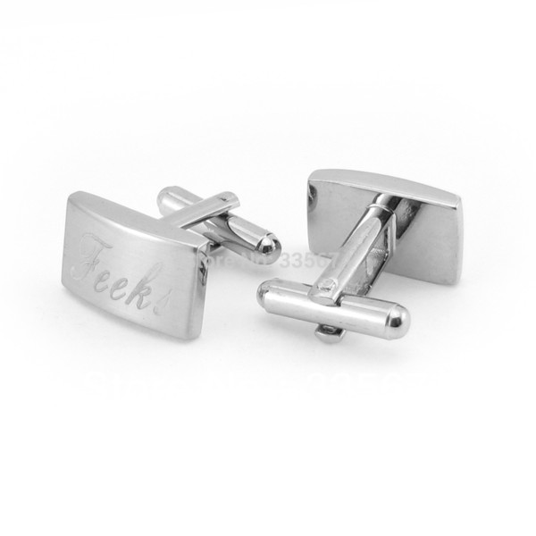 CL-041 Customized wedding grooms Cuff Links laser engraved classic Personalized Gitf for Men