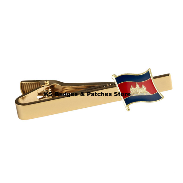 Cambodia National Flag Tie Clip