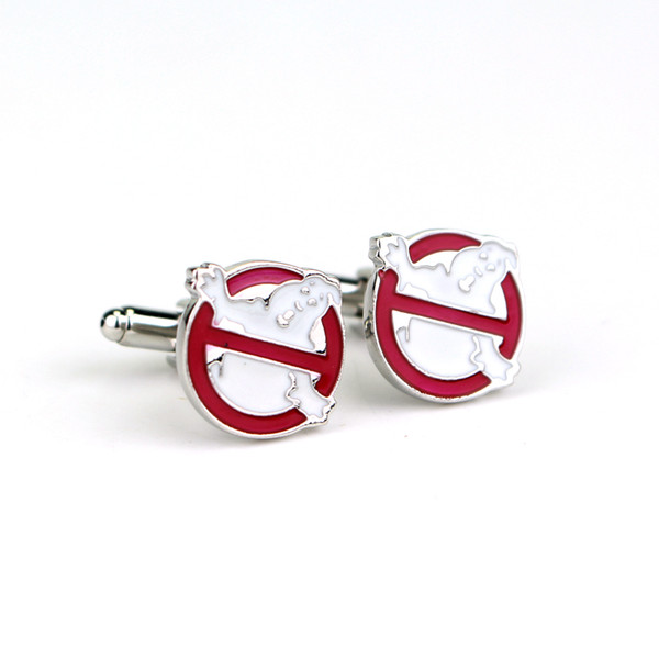 RJ Fashion Ainme Series Ghostbusters Cufflinks High Quality Ghostbusters Death Squads Metal Women Men Shirt Cuff Links Gift