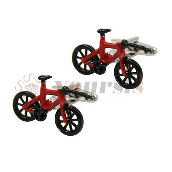 Yoursfs Copper with Gold Plated Bicycle Style Cufflink Men's Fashion Jewelry