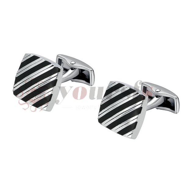 Yoursfs Men Classic Fashion Stainless Steel Wedding Anniversary Figure Cuff Link