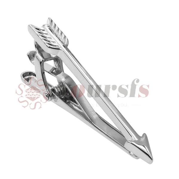 Yoursfs Unique Stainless Steel Arrow Shape Business Wedding Tie Bar Clip for Christmas Gifts