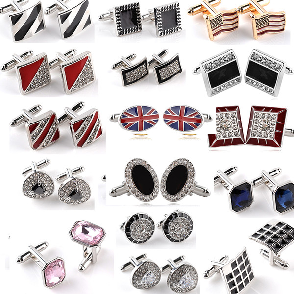 Crystal CuffLinks Diamond Cross National Flag Sign Cufflinks Enamel Cufflinks Cuff Links Franch Shirts Suits Cuff links DROP SHIP 638