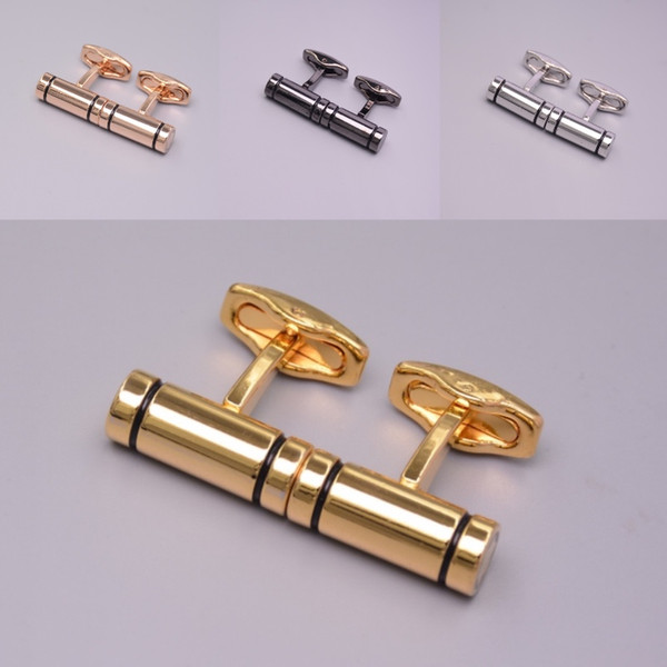 High Quality 4 Colors Fashion Men Shirt Cufflinks Classic Copper Brand Cuff Links For Wedding Gift