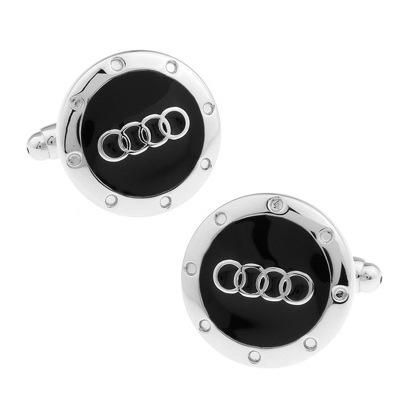 C Man Luxury Shirt Black Round Car Cufflink For Mens Brand Cuff Buttons Cuff Links High Quality Silver Abotoaduras Jewelry 10pairs