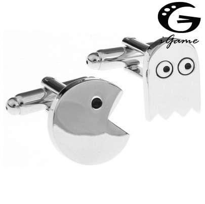 Factory Price Retail Cufflinks For Men Brass Material Cute Pacman Design Cuff Links