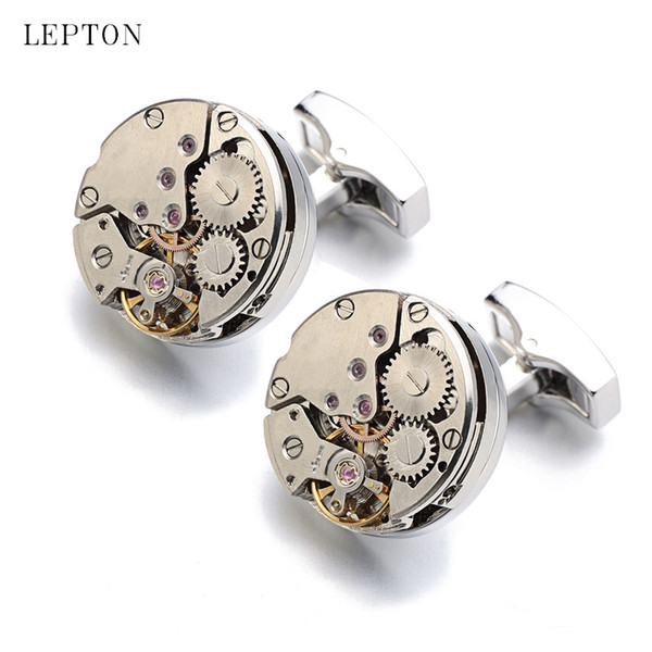 High Quality Mechanical Watch Mens Cufflinks Wedding Party Gift Lawyer Groom Wedding Cufflinks For Mens Shirt Cuff Links