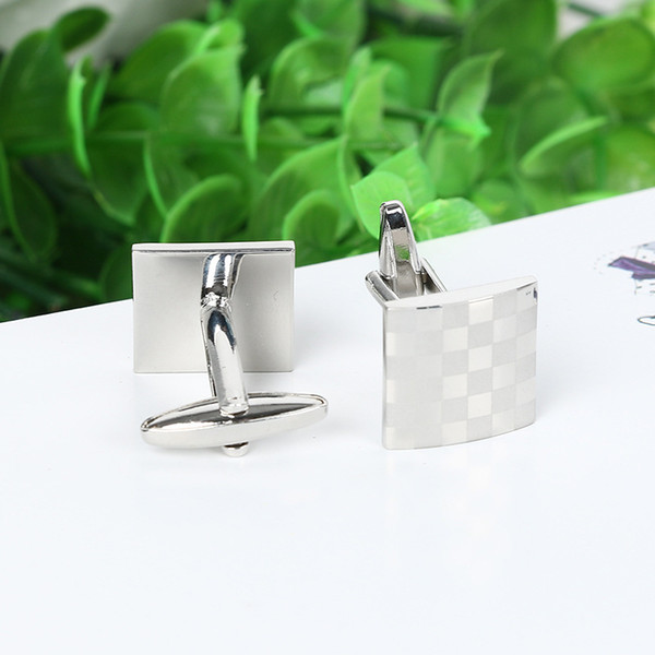 Square Louis Gold plated platinum plating silver cufflinks high quality luxury cufflinks Laser plating cuff links