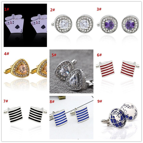 Diamond Crystal Cuff Links Cross Enamel Cufflinks Cuff Links Franch shirts suits Cufflinks J110