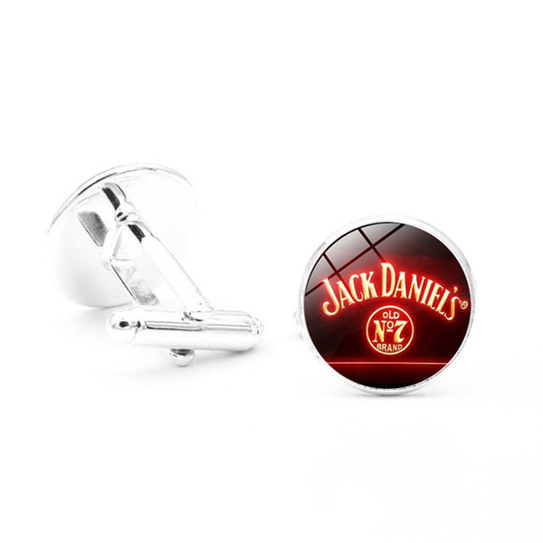 fashion Jack Daniels Cufflinks time gem glass Cufflinks Game Related jewelry cute gifts for men