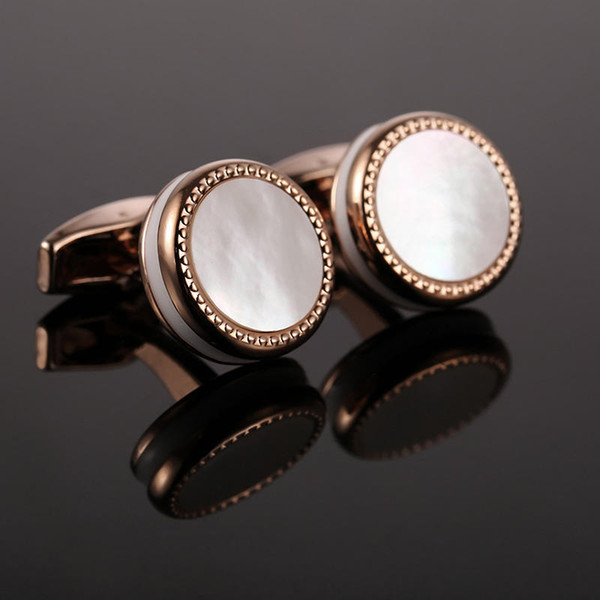 Hot French Shirt Cufflink High Quality Pearl Shell Cufflinks gemelos YP3495