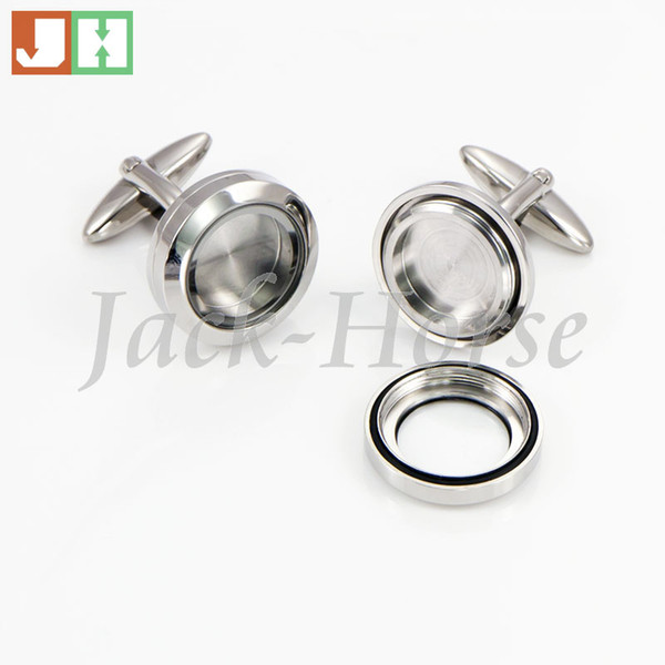 The most popular Waterproof cufflinks 316l stainless steel floating locket cufflink