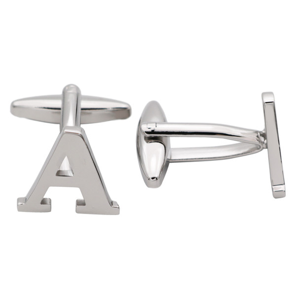 BXLE Initial Letter A Cufflinks for Men Personalized Capital Alphabet Business Cuff-Links come with a Elegant Gift Box