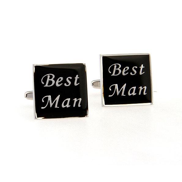 Men's Cufflinks for Wedding Ceremony Black Color 0468