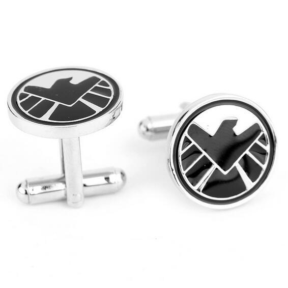 Classic Cufflinks Formal Shirt Sleeve Button Sparta warrior shield Pattern Cuff link Agents of S.H.I.E.L.D.