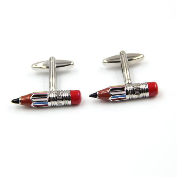 Factory Price Coloured Artists Pencil Cufflinks Mens Cuff Jewelry Mens Gifts Vintage Cufflinks