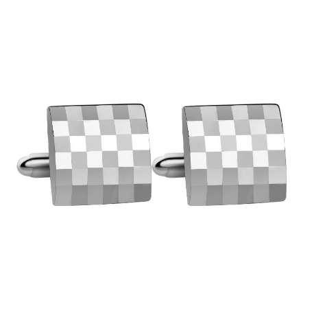 Trendy Charm Silver Square Simple Cufflinks Classic Wedding Party Jewelry Fashion Men's French Shirts Business Cuff Links Button