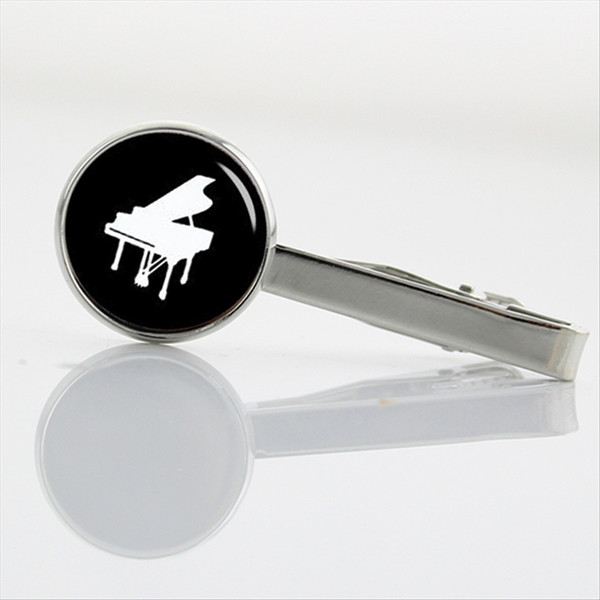 New Arrival Piano Violin Tie Clips Musical instrument silhouette tie pin men jewelry pole dance Dentist doctor necktie bar T765