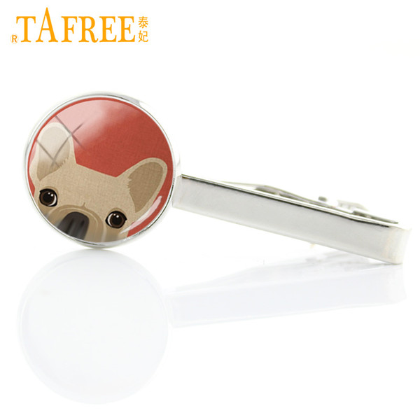 TAFREE 2019 new arrival dog charms dress accessories men tie clips pins vintage fashion animal love dog tie bar jewelry A150