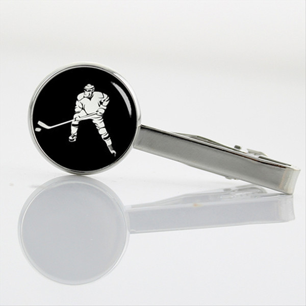 New Arrival Ice hockey game Tie Clip vintage Fashion casual sports swimming scuba diving boating weight lifting men tie pin T709