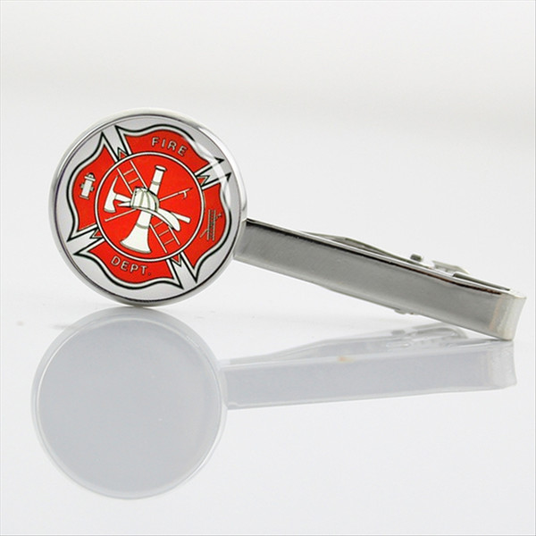 Maltese Cross Firemen Symbol firefighter Tie pin New Elegant Peace stop wars Tie Clips fashion SOS men necktie bar jewelry T387