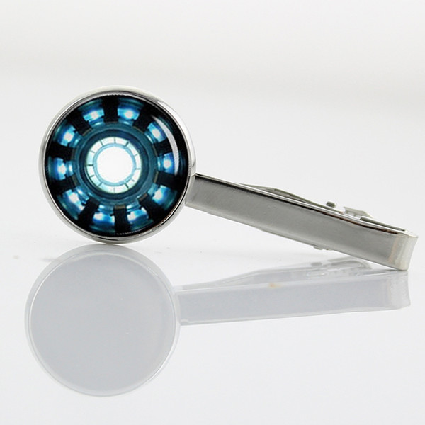 TAFREE Superhero arc heart Tie Clips Unique arc reactor hero man tony stark necktie bar pin Doctor Who tardis men jewelry T613