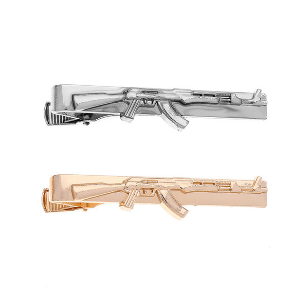 High Quality Vintage Machine Gun Shape Necktie Tie Clip Men's Suit Shirt Tie Pin Accessories