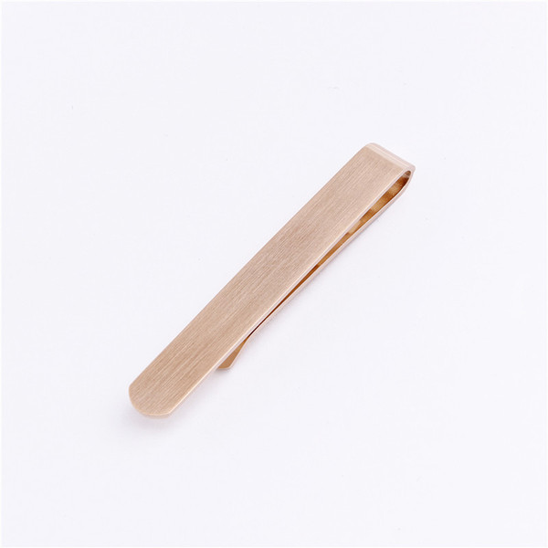 2019 Young Men Fashionable Design Rose Gold Tie Clip clasp Bar Pins