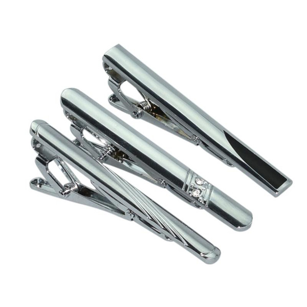 2018 Foreigntyl 3pcs Men Fashion Alloy Tie Clip Set with Packing