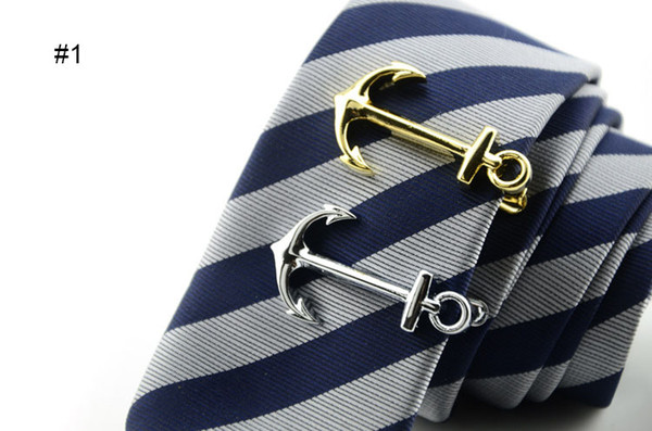 1 PCS Popular tie clips silvery golden metal gentleman chic tie clasp high quality tie bar multi styles free ship