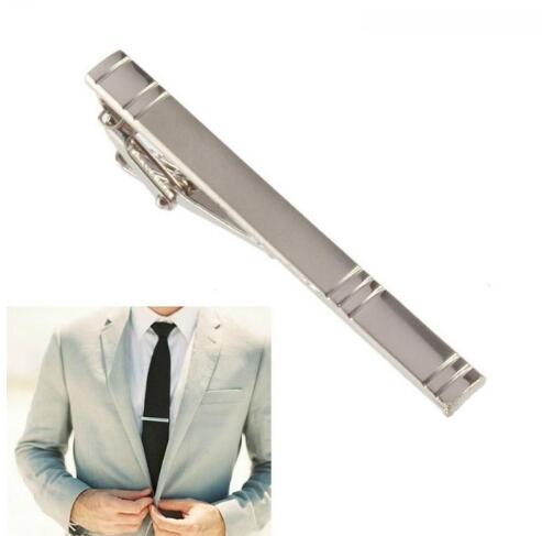 Formal Men's Alloy Metal Fashion Silver Simple Necktie Tie Pin Bar Clasp Clip Accessories For Men's Suit Nice Gift