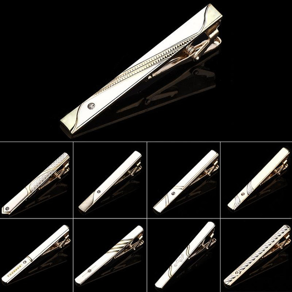 Tie clip light golden Business suit wedding clip