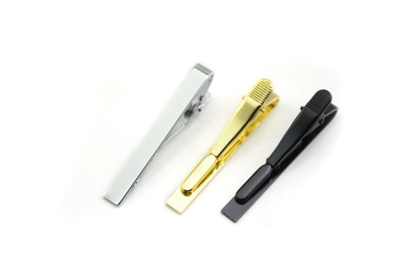 Tie Pin Mens Tie Clip Skinny Tie Clip Pins Bars Golden silver Slim Glassy Necktie Business Suits Accessories drop shipping