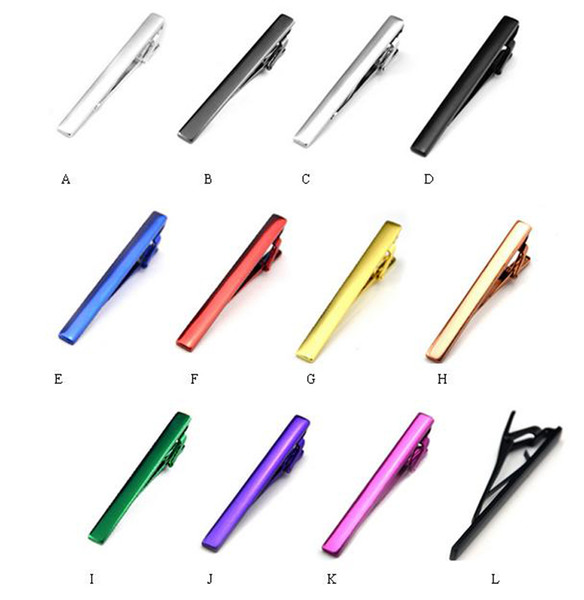 Color Tie Clips for Mens Shirt purple black color tie clip color silver business talks, parties, dinner date 60mm*6mm