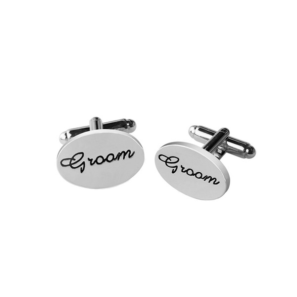 European and American fashion men's French shirt Cuff links engraved letters accessories wholesale, free of freight