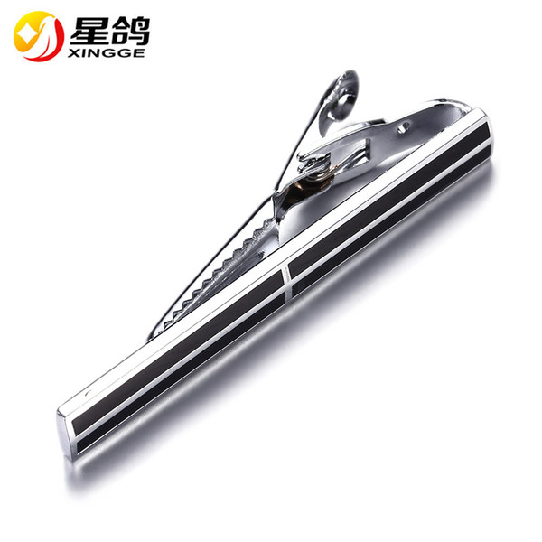 Fashion Style Tie Clip For Men Metal Silver Gold Tone Simple Bar Clasp Practical Necktie Clasp Hot sale