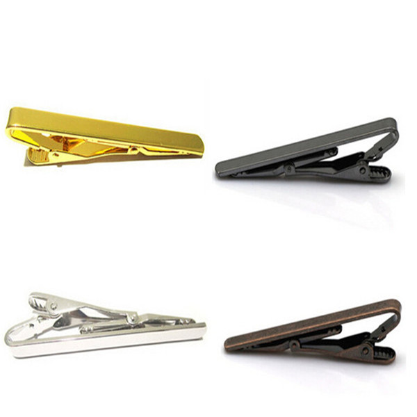 Hot sale High quality Mens Tie Clips Metal 6 Color Standard Tie Clip Clasp Men's Clothing Accessories 1pcs